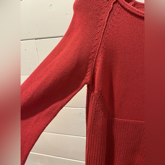❤️ Sandwich_ Textured Red Cotton Sweater – Size M - Picture 6 of 8
